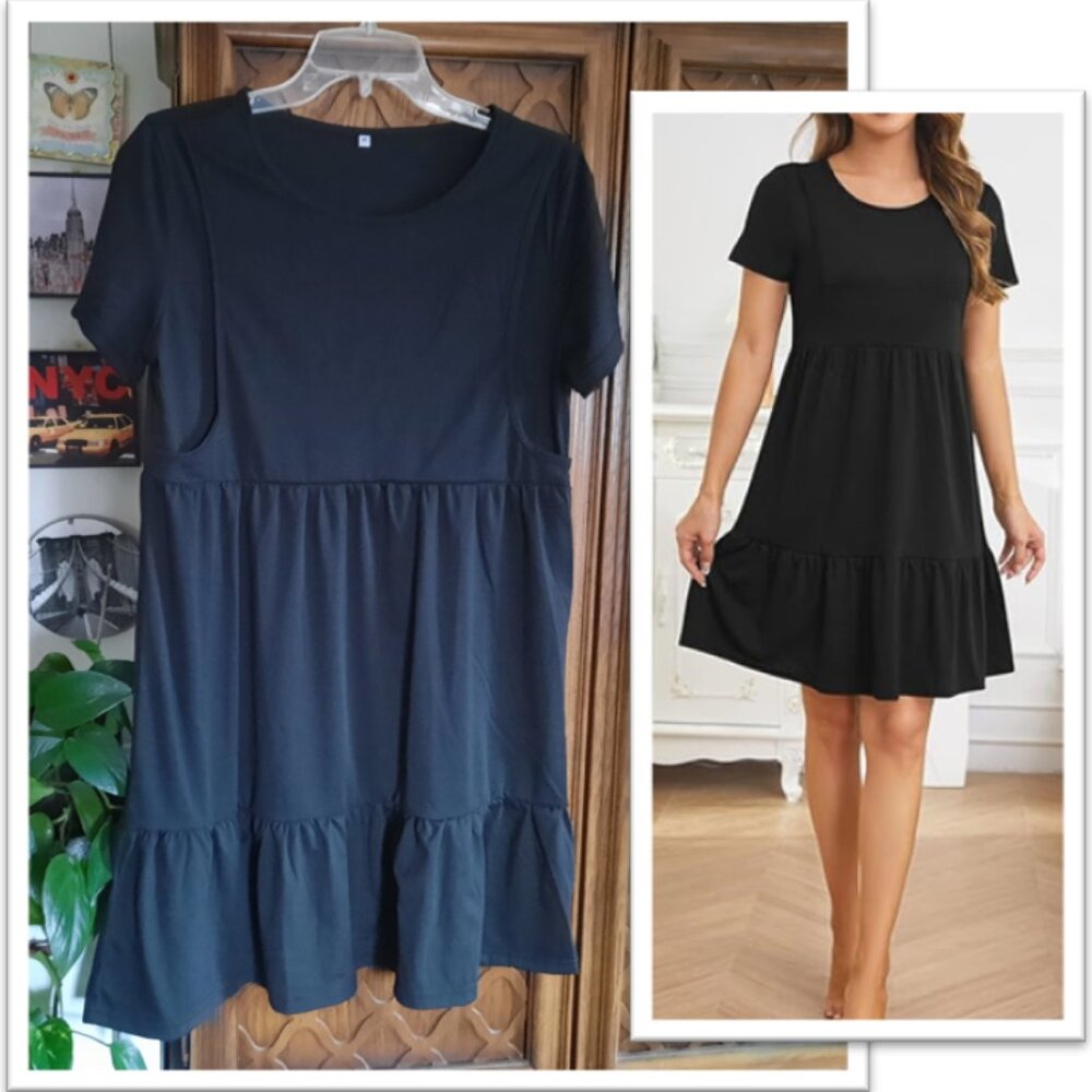 3 in 1 Delivery/Labor/Nursing/Maternity Nightgown Casual Dress NWT! - Black, M - Picture 16 of 16